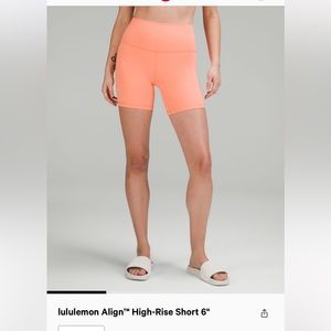 Lulu high waisted align biker shorts 6” - size 4